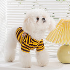 Dog Clothes, Autumn And Winter Striped Animal Base Shirts, Teddy Bichon Frise, Small And Medium-sized Dog, Cat Two-legged Pet Clothes