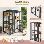 Outdoor Cat Enclosure Fir Wood Catio