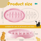 Cat Slow Feeder Bowl Slow Feed Cat Dish Fishbone Cat Slow Feeder Small Interactive Dog Feeder Dish Anti Gulping Pet Bowl For Cat And Dog Slow Eating To Against Bloat