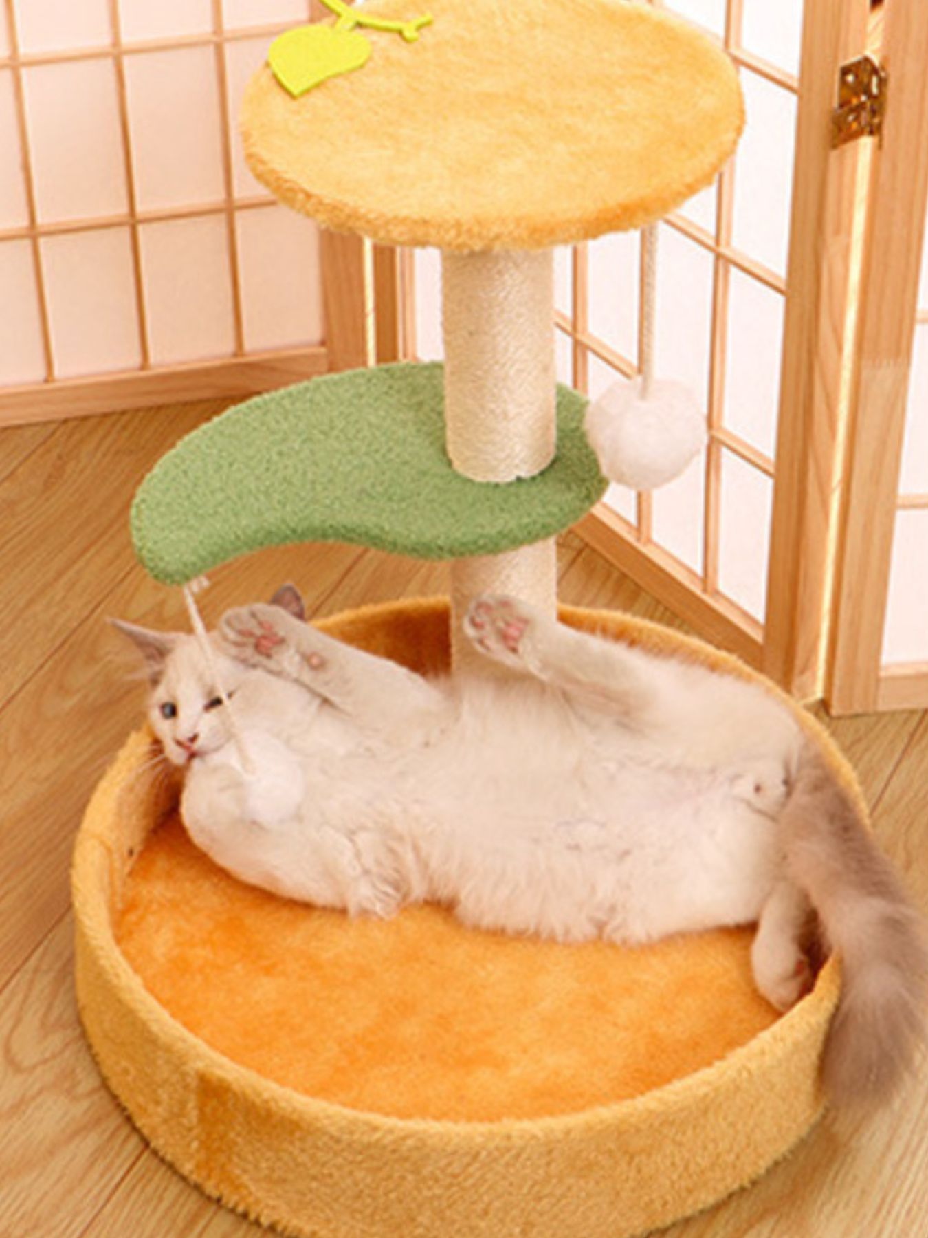 Cat Scratching Post with Cat Bed and Toy
