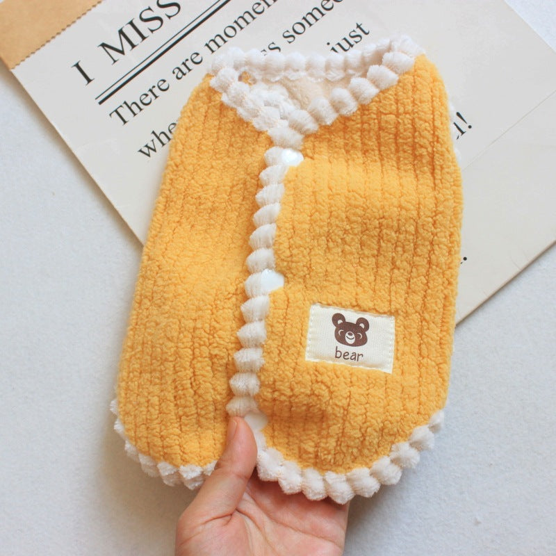 Dibi Bear Dog And Cat Clothes Corduroy Vest