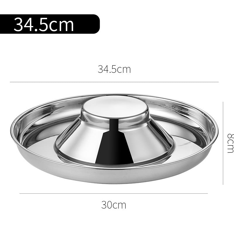 Stainless Steel Puppy Weaning Bowls,Cat Bowls For Food Water,Multiple Puppies Feeder Whelping Dishes,Litter Feeding Station Pans For Small Dogs Cats Eating At Same Time-Small Medium Large Size