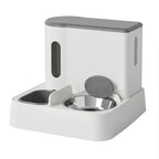 Cat Automatic Pet Feeder Water Dispenser Integrated Double Bowl Drinking Pet