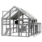 Large Outdoor Cat House with Planter Stand