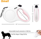 Retractable Dog Leash 16ft For Small Dogs Reflective Anti Slip Handle Bags