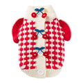 Cute Cherry Small Dog Sweater Soft Girl Dog Cardigan Clothes Turtleneck Warm Pet Puppy Knitted Pullover Princess Dogs Cats Outfits