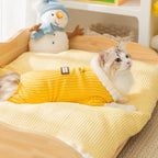 Simple Fabric Label Four-legged Fleece For Autumn And Winter Cats, Warm And Thick Teddy Dog Pet Clothes For Hairless Cats