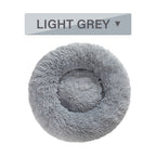 Fluffy Donut Calming Pet Bed — 16 Colors, Sizes S–XL