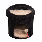 Woven Rattan Double-layer Cat Bed