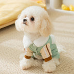 Warm And Thick Maillard Pocket Patch Four-legged Cotton Coat For Dogs In Autumn And Winter. Pet Clothing For Small And Medium-sized Dogs And Cats