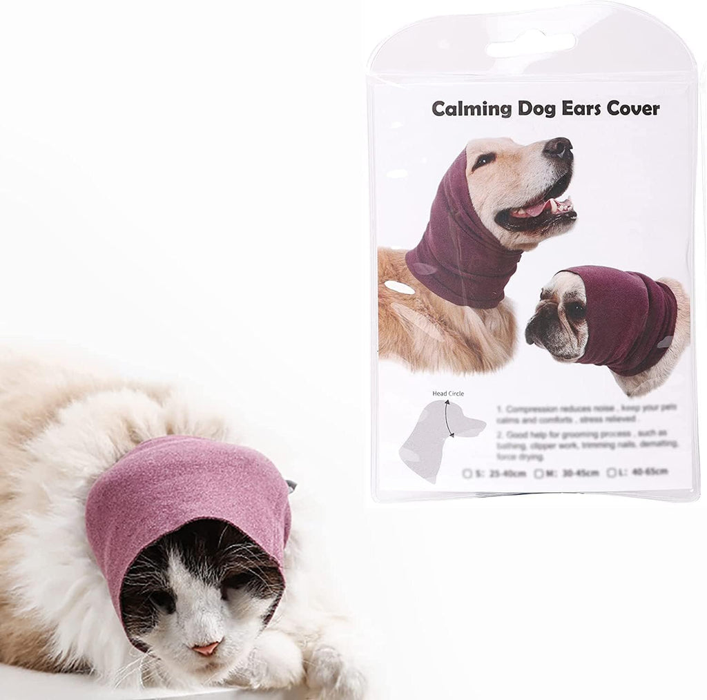 Anxiety Calming Dog Earmuff Protector Hoodie Thunder Grooming Fireworks Calming Band for Dogs & Cats