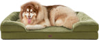 EHEYCIGA Orthopedic Dog Beds for Extra Large Dogs 44x32Inch, Waterproof Memory Foam XL Pet Bed with Sides, Non-Slip and Egg-Crate Foam Big Dog Couch Bed with Washable Removable Cover, Grey