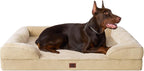 EHEYCIGA Orthopedic Dog Beds for Extra Large Dogs 44x32Inch, Waterproof Memory Foam XL Pet Bed with Sides, Non-Slip and Egg-Crate Foam Big Dog Couch Bed with Washable Removable Cover, Grey