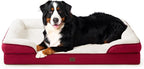 EHEYCIGA Orthopedic Dog Beds for Extra Large Dogs 44x32Inch, Waterproof Memory Foam XL Pet Bed with Sides, Non-Slip and Egg-Crate Foam Big Dog Couch Bed with Washable Removable Cover, Grey