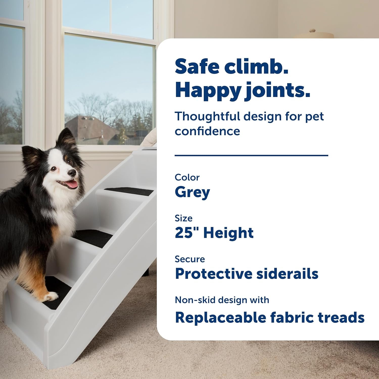 Dog Stairs for Bed Foldable Pet Steps Non Slip Portable 20 25 Inch