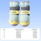 4PCS Dog Shoes For Large Small Medium Dogs,Dog Boots With Reflective Rugged Anti-Slip Sole And Skid-Proof,Breathable Dog Boots For Summer, Paw Protector For Outdoor Walking