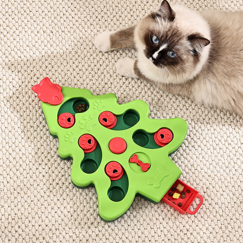 Interactive Slow Feeder Dog Bowl - Puzzle Toy for Pets