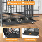 37" Stackable Heavy Duty Dog Crate 371D07