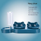 Plastic Double Bowl Anti Roll Pet Products For Cats
