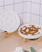 Ceramic Pet Feeder, Slow Feed Cat Bowls For Healthy Eating For Cats And Small Dogs