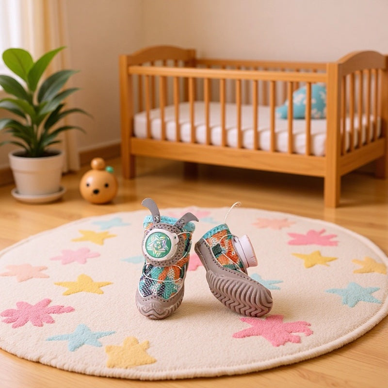 Pet Shoes, Mesh Fabric, Rotating Button, Small Dogs