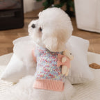 Autumn And Winter Pet Sweaters, Three-dimensional Bear Floral Yarn, Small And Medium-sized Dog Bichon Frise Yorkshire Terrier Pullover, Cat And Dog Clothes
