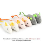 6pcs/lot Mix Pet Toy Catnip Mice Cats Toys Fun Plush Mouse Cat Toy For Kitten Skitter Critters Cat Toy Value Pack