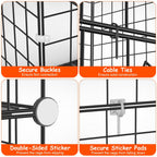 2Tier Cat Cage Playpen Indoor Pet Enclosures Kitten Kennel House Detachable Cat Crate with Climbing Ladder 2 Doors for 1-2 Cats for Ferret Squirrel Sm