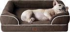 EHEYCIGA Orthopedic Dog Beds for Extra Large Dogs 44x32Inch, Waterproof Memory Foam XL Pet Bed with Sides, Non-Slip and Egg-Crate Foam Big Dog Couch Bed with Washable Removable Cover, Grey