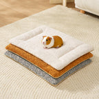 SOMAHE 3D Snow Fleece Small Animal Bed Grey 10x13.7x1 Inch