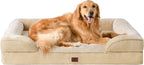 EHEYCIGA Orthopedic Dog Beds for Extra Large Dogs 44x32Inch, Waterproof Memory Foam XL Pet Bed with Sides, Non-Slip and Egg-Crate Foam Big Dog Couch Bed with Washable Removable Cover, Grey