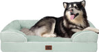 EHEYCIGA Orthopedic Dog Beds for Extra Large Dogs 44x32Inch, Waterproof Memory Foam XL Pet Bed with Sides, Non-Slip and Egg-Crate Foam Big Dog Couch Bed with Washable Removable Cover, Grey