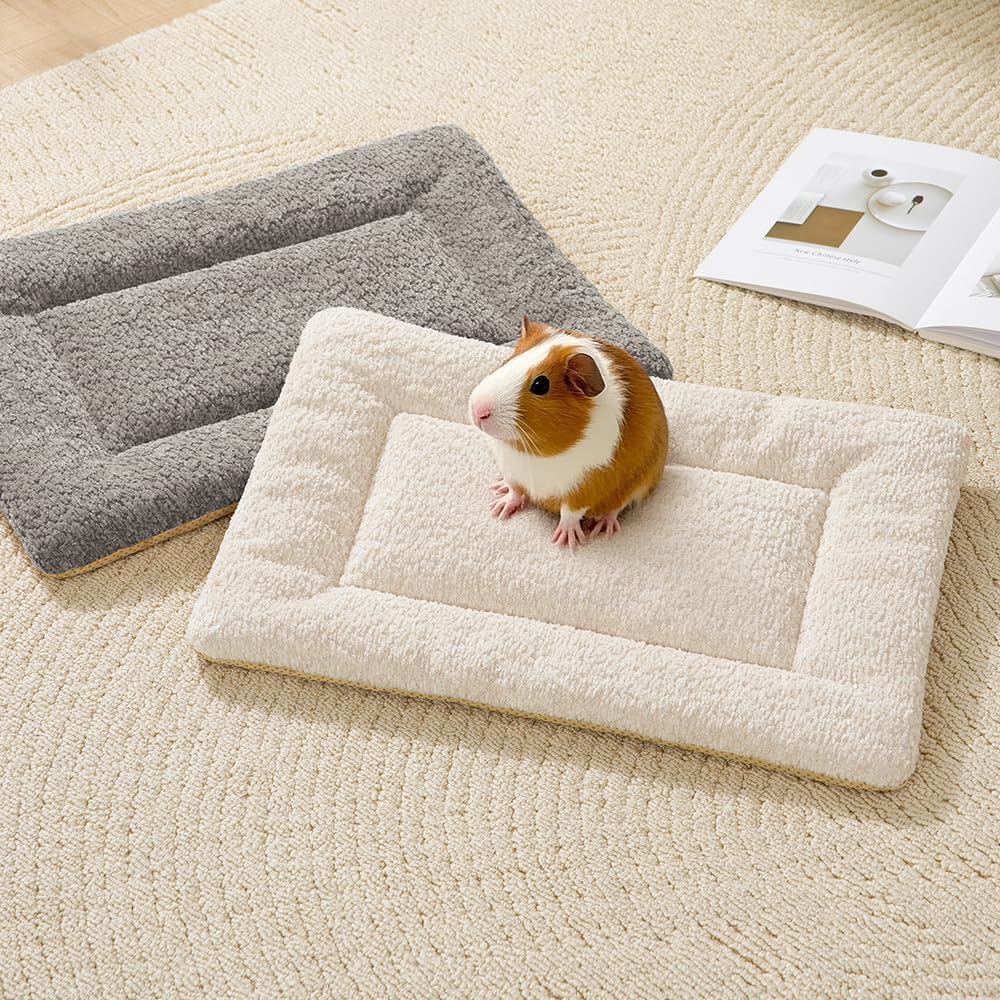 SOMAHE 3D Snow Fleece Small Animal Bed Grey 10x13.7x1 Inch
