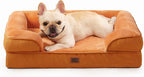 EHEYCIGA Orthopedic Dog Beds for Extra Large Dogs 44x32Inch, Waterproof Memory Foam XL Pet Bed with Sides, Non-Slip and Egg-Crate Foam Big Dog Couch Bed with Washable Removable Cover, Grey