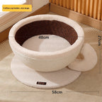 Lint-Free Sisal Rope Cat Scratcher Integrated With A Cat Bed