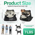 Small Dog Car Seat Booster PU Leather Travel Seat for Dogs up to 7lbs
