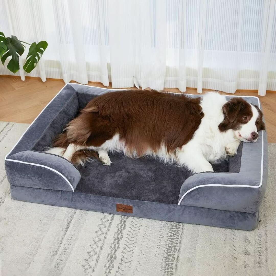 Waterproof Orthopedic Foam Dog Bed Extra Large Dark Grey
