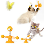 Cat Rotating Windmill Toy – Suction Cup Scratch & Teeth Grinding Toy | 19 Styles