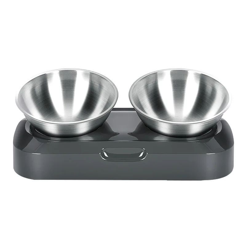 Easy To Clean Stainless Steel Cat Bowl Dog Food And Water Bowls With Stand Metal Cats Dogs Double Single Pet Feeding Feeder Bowl