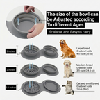 2-in-1 Collapsible Slow Feeder Travel Bowl