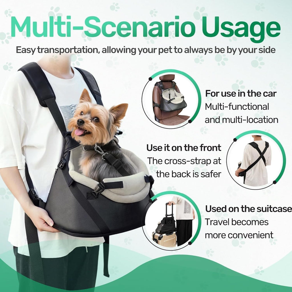 Small Dog Car Seat Booster PU Leather Travel Seat for Dogs up to 7lbs