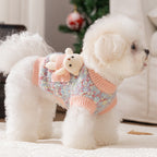 Autumn And Winter Pet Sweaters, Three-dimensional Bear Floral Yarn, Small And Medium-sized Dog Bichon Frise Yorkshire Terrier Pullover, Cat And Dog Clothes