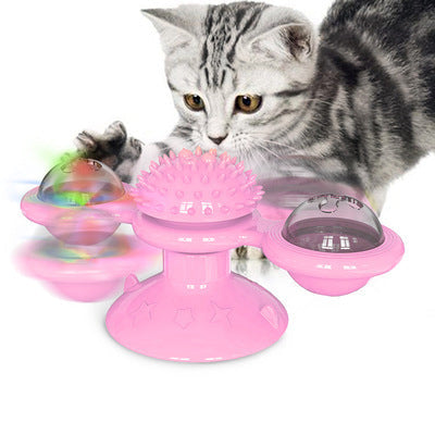 Cat Rotating Windmill Toy – Suction Cup Scratch & Teeth Grinding Toy | 19 Styles