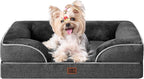 EHEYCIGA Orthopedic Dog Beds for Extra Large Dogs 44x32Inch, Waterproof Memory Foam XL Pet Bed with Sides, Non-Slip and Egg-Crate Foam Big Dog Couch Bed with Washable Removable Cover, Grey