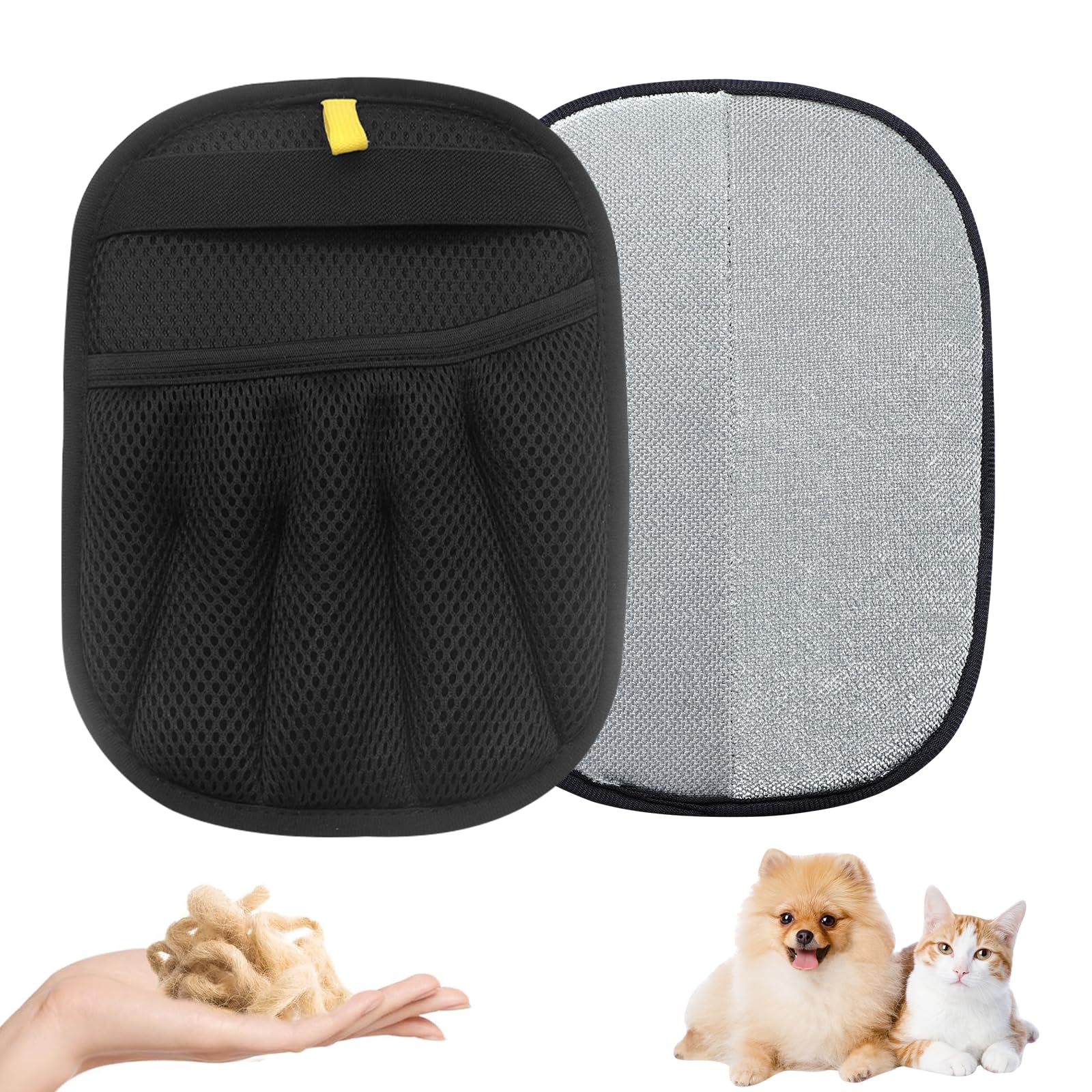 JJpopo Pet Hair Remover Gloves Reusable Grooming Tool for Cats & Dogs 1 Pc
