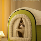 Winter-thickened Four-season Universal Enclosed Cat Bed