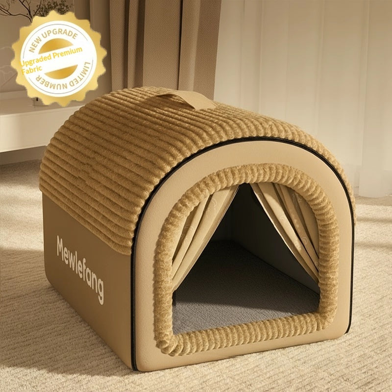 Winter-thickened Four-season Universal Enclosed Cat Bed