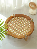 Round Woven Elevated Pet Bed