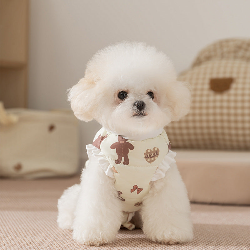 Cute Style Four-legged Fleece Undergarment For Dogs In Autumn And Winter, Warm Pet Clothing For Small Dogs, Puppies And Cats