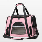Foldable & Expandable Pet Carrier Bag - Mesh Breathable Cat/Dog Travel Bag, Convertible Crossbody Handbag for Small Pets